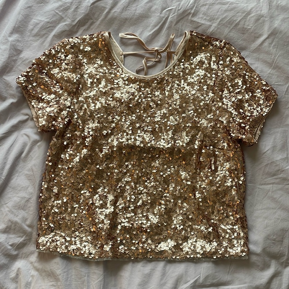 NEW Abercrombie Sequin Top Size XS